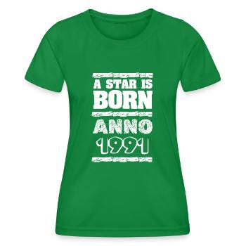 1991 - Frauen Funktions-T-Shirt - Kelly Green - Vorne - AI Model Female 172 dark (172cm)