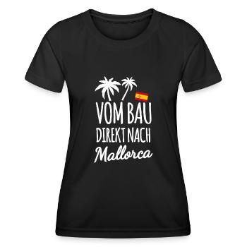 Construction workers in Mallorca - Women's Functional T-Shirt - black - Front - AI Model Female 172 light (172cm)