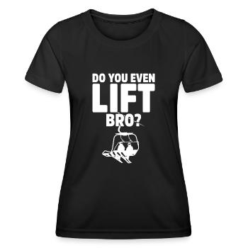 Idée cadeau snowboarding pour snowboarders Snowboar - T-shirt sport Femme - noir - Devant - AI Model Female 172 light (172cm)