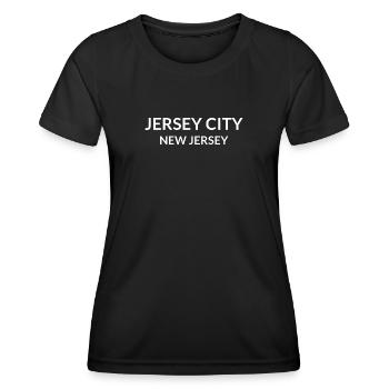 Jersey City, New Jersey, États-Unis - T-shirt sport Femme - noir - Devant - AI Model Female 172 light (172cm)