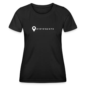 Coordonnées de Clèves - T-shirt sport Femme - noir - Devant - AI Model Female 172 light (172cm)