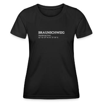 Braunschweig Lower Saxony coordinates - Women's Functional T-Shirt - black - Front - AI Model Female 172 light (172cm)
