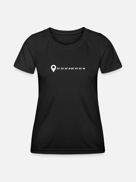 Coordonnées de Séville - T-shirt sport Femme - noir