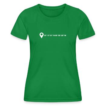 Dos Hermanas Koordinaten - Frauen Funktions-T-Shirt - Kelly Green - Vorne - AI Model Female 172 dark (172cm)