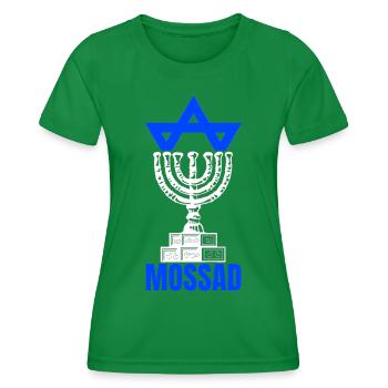 Mossad Israël Renseignement israélien Tel Aviv - T-shirt sport Femme - vert - Devant - AI Model Female 172 dark (172cm)