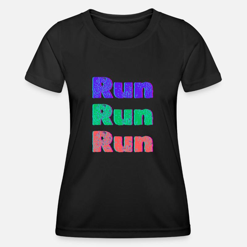 Run run run - Women's Functional T-Shirt - black