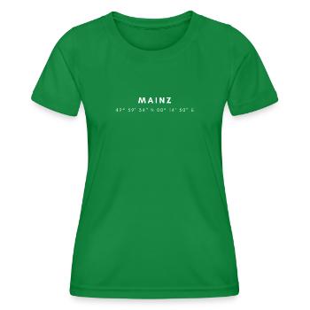 Coordonnées de Mayence - T-shirt sport Femme - vert - Devant - AI Model Female 172 dark (172cm)