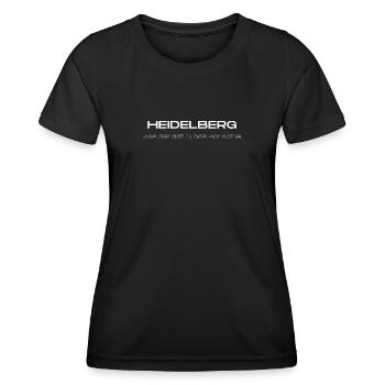 Coordonnées Heidelberg - T-shirt sport Femme - noir - Devant - AI Model Female 172 light (172cm)