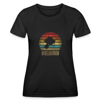 Cash Money Wheelbarrow Pushcart Sunset - Frauen Funktions-T-Shirt - Schwarz - Vorne - AI Model Female 172 light (172cm)