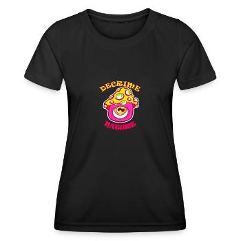 Decrime Nature Colorful Magic Mushroom Trippy - Women's Functional T-Shirt - black - Front - AI Model Female 172 light (172cm)