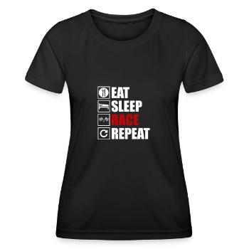 Motorsport Rennen - Frauen Funktions-T-Shirt - Schwarz - Vorne - AI Model Female 172 light (172cm)