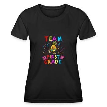 Team First Grade - Women's Functional T-Shirt - black - Front - AI Model Female 172 light (172cm)