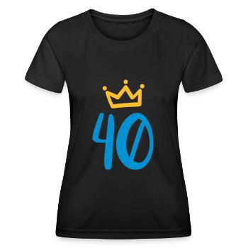 40. Geburtstag Krone - Frauen Funktions-T-Shirt - Schwarz - Vorne - AI Model Female 172 light (172cm)