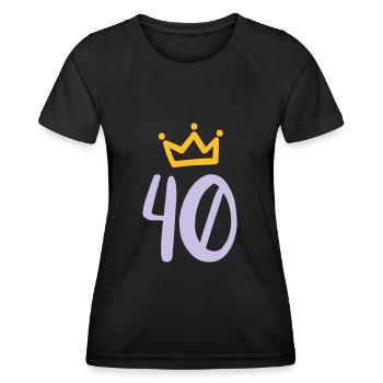 40e anniversaire Krone - T-shirt sport Femme - noir - Devant - AI Model Female 172 light (172cm)
