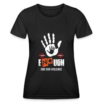 Assez mettre fin à l’arrêt de la violence armée - T-shirt sport Femme - noir - Devant - AI Model Female 172 light (172cm)