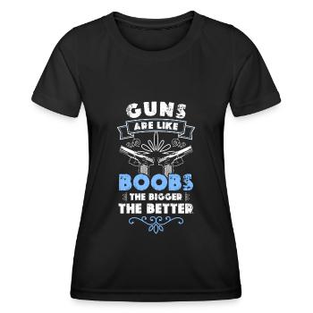 Weapon Ammunition Gun Owners Freedom - Women's Functional T-Shirt - black - Front - AI Model Female 172 light (172cm)
