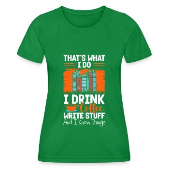 Writers Literature Authors - Women's Functional T-Shirt - kelly green - Front - AI Model Female 172 dark (172cm)