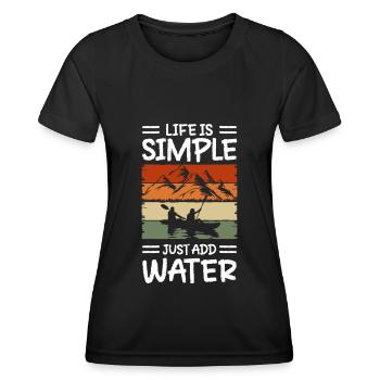 Boot Wassersport Ruderverein Steuermann - Frauen Funktions-T-Shirt - Schwarz - Vorne - AI Model Female 172 light (172cm)