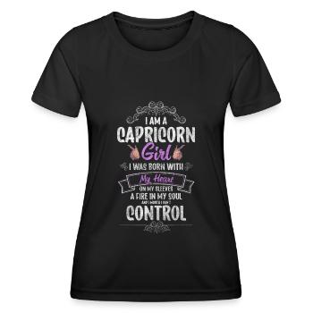 Signe du zodiaque Divinité Vesta - T-shirt sport Femme - noir - Devant - AI Model Female 172 light (172cm)