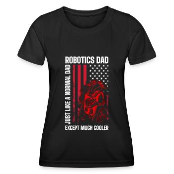 Maschine Mechaniker Ingenieur Techniker - Frauen Funktions-T-Shirt - Schwarz - Vorne - AI Model Female 172 light (172cm)