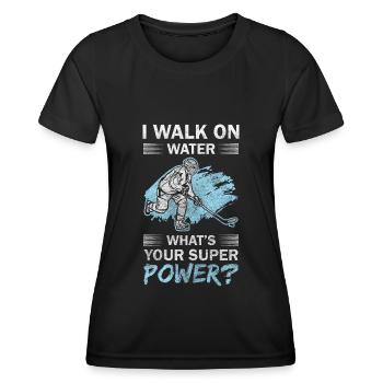 Hockey Ice Skating Sports Winter Sports - Women's Functional T-Shirt - black - Front - AI Model Female 172 light (172cm)