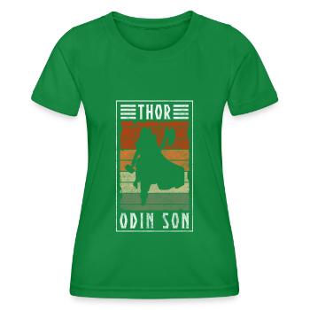Wikinger Axt Hammer Keltisch - Frauen Funktions-T-Shirt - Kelly Green - Vorne - AI Model Female 172 dark (172cm)