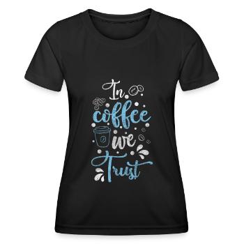 Bartender Coffee Maker Espresso Morning grouch - Women's Functional T-Shirt - black - Front - AI Model Female 172 light (172cm)
