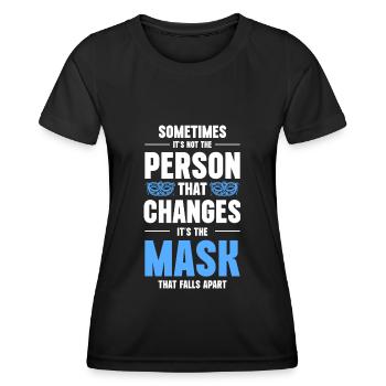 Défilé de costumes de masque masqués - T-shirt sport Femme - noir - Devant - AI Model Female 172 light (172cm)