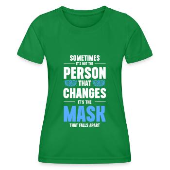 Défilé de costumes de masque masqués - T-shirt sport Femme - vert - Devant - AI Model Female 172 dark (172cm)