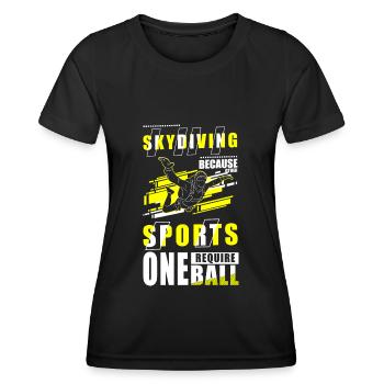 Parapente Parachute Adrénaline - T-shirt sport Femme - noir - Devant - AI Model Female 172 light (172cm)