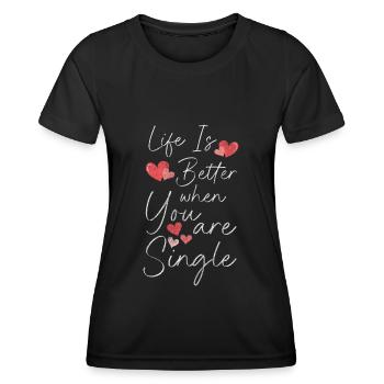 Partenaire unique Liberté Solo - T-shirt sport Femme - noir - Devant - AI Model Female 172 light (172cm)