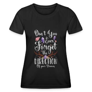 Rêve, Foi, Bonheur, Paix - T-shirt sport Femme - noir - Devant - AI Model Female 172 light (172cm)