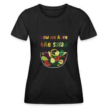 Denglisch Witziger Spruch Geschenk - Frauen Funktions-T-Shirt - Schwarz - Vorne - AI Model Female 172 light (172cm)