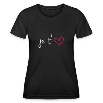 I Love You - Women's Functional T-Shirt - black - Front - AI Model Female 172 light (172cm)