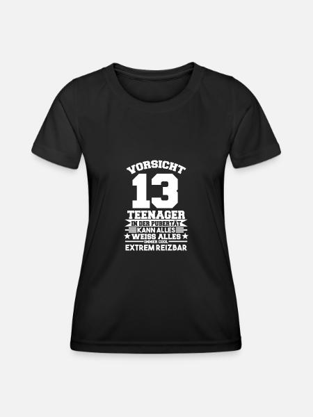 Teenager 2008 13.Geburtstag 13 Jahre Geschenk - Frauen Funktions-T-Shirt - Schwarz