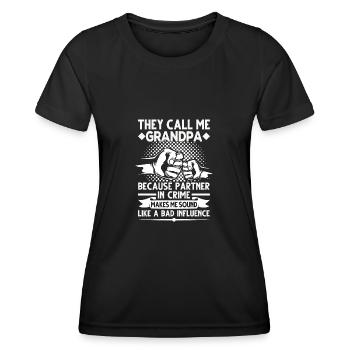 Opa Opa Opa Geschenk - Frauen Funktions-T-Shirt - Schwarz - Vorne - AI Model Female 172 light (172cm)