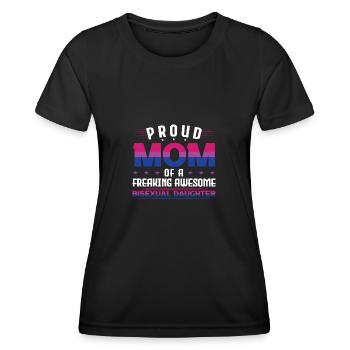 Fille bisexuelle LGBT Fille bisexuelle - T-shirt sport Femme - noir - Devant - AI Model Female 172 light (172cm)