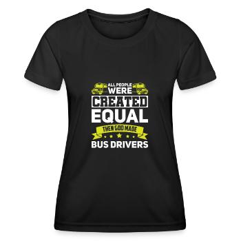 Busfahrer Busfahrer Schule Busfahrer Geschenk - Frauen Funktions-T-Shirt - Schwarz - Vorne - AI Model Female 172 light (172cm)