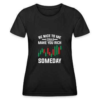 Trading Trader Geld Investor Aktien Markt - Frauen Funktions-T-Shirt - Schwarz - Vorne - AI Model Female 172 light (172cm)