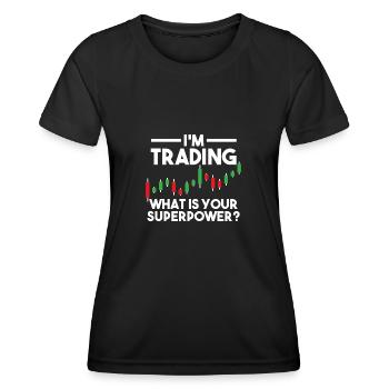 Trader Trader Investor Forex Actions Cadeau - T-shirt sport Femme - noir - Devant - AI Model Female 172 light (172cm)
