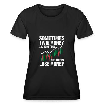 Trading Geld Investieren Trader Markt - Frauen Funktions-T-Shirt - Schwarz - Vorne - AI Model Female 172 light (172cm)
