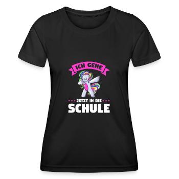 Schulkind Schulanfang Schulanfänger Schultüte - Frauen Funktions-T-Shirt - Schwarz - Vorne - AI Model Female 172 light (172cm)