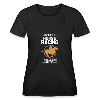 Horse Racing Horse Racing Gift - Women's Functional T-Shirt - black - Front - AI Model Female 172 light (172cm)