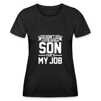 Son & Dad Son Dad Gift - Women's Functional T-Shirt - black - Front - AI Model Female 172 light (172cm)