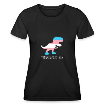 Transgender Dinosaur Transgender Trans Gift - Women's Functional T-Shirt - black - Front - AI Model Female 172 light (172cm)