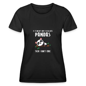 Panda Panda Pandas Gift - Women's Functional T-Shirt - black - Front - AI Model Female 172 light (172cm)