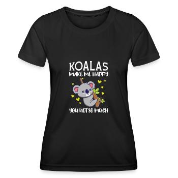 Koala Koala Koalas cadeau - T-shirt sport Femme - noir - Devant - AI Model Female 172 light (172cm)