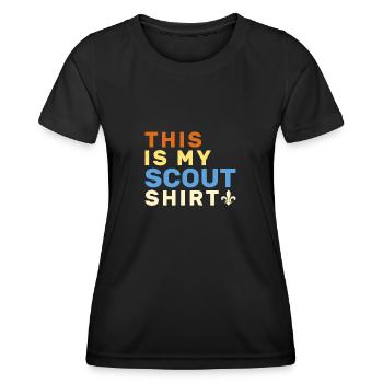 Scouting Scouting cadeau - T-shirt sport Femme - noir - Devant - AI Model Female 172 light (172cm)