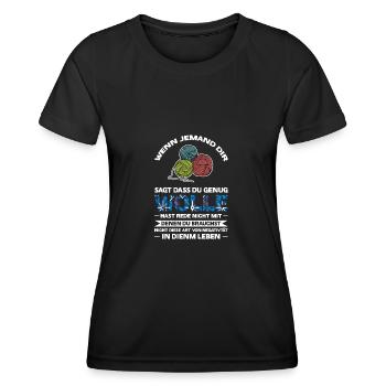 Häkeln Häklerin Handarbeit Geschenk - Frauen Funktions-T-Shirt - Schwarz - Vorne - AI Model Female 172 light (172cm)