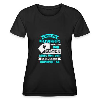 Pflegekraft Krankenpflegerin Pflegepersonal - Frauen Funktions-T-Shirt - Schwarz - Vorne - AI Model Female 172 light (172cm)